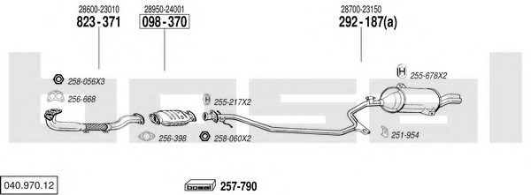 BOSAL 040.970.12 Exhaust System